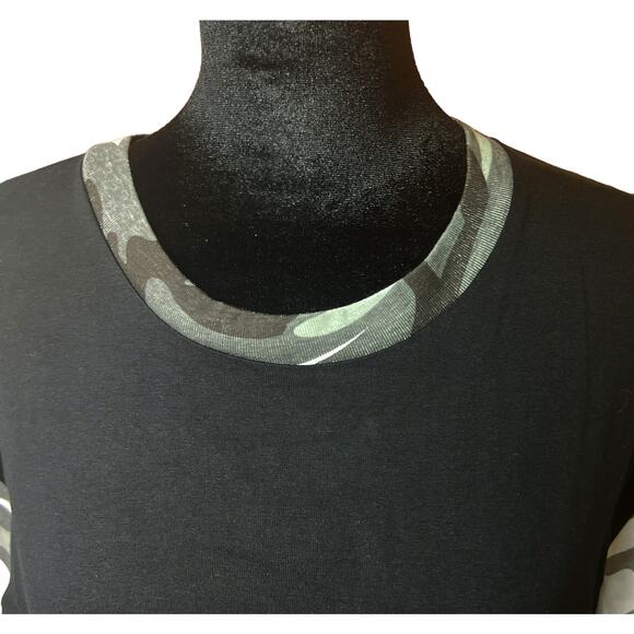 Code Five Men's Black/Camo Short Sleeve Tee Shirt Top Medium 100% Cotton - Picture 5 of 13